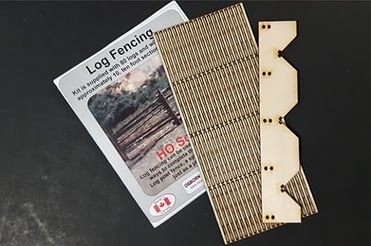 Osborn Models 1082 - HO Scale Log Fence - Wood Kit