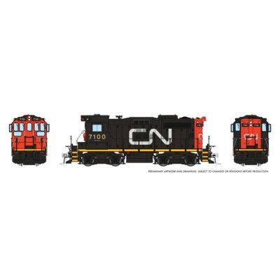 Rapido 1108501 - HO SCALE CN SWEEP (DC/DCC/Sound): CN - Large Noodle: #7100