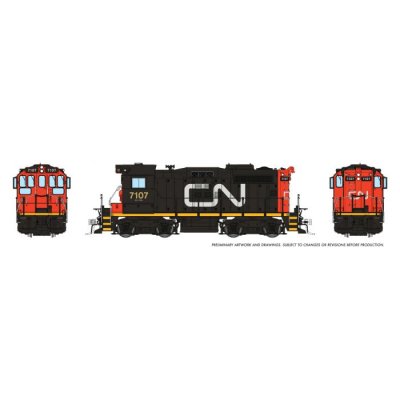 Rapido 1108507 - HO SCALE CN SWEEP (DC/DCC/Sound): CN - Large Noodle: #7107