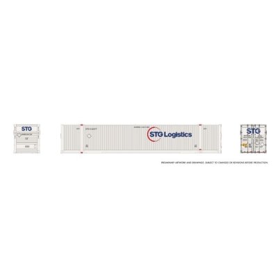 Rapido 1141004 - HO 53' Outside-Braced Container (2-pack): STG Logistics