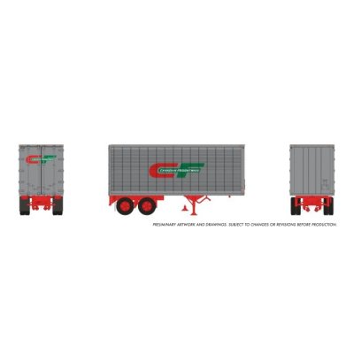 Rapido 1146004 - HO 26' Can-Car Trailer: Canadian Freightways: #26-205
