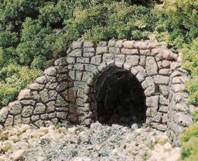 Woodland Scenics 1164 - N Scale Unpainted Hydrocal Castings - Random Stone Culverts (2 pkg) 