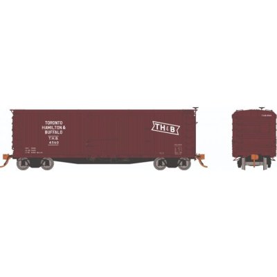 Rapido Trains 130125-4 - HO USRA Double-Sheathed Boxcar: TH&B - Brown Scheme: Single Car #4684