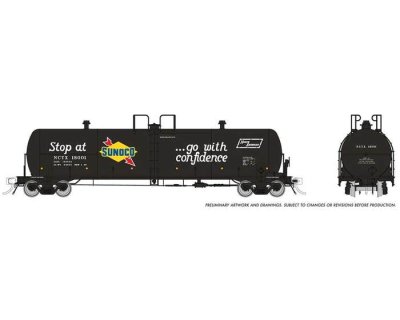 Rapido 135018-2 - HO Procor 20,000 Gallon General Purpose Tank Car - Sunoco - NCTX / Era: 1967+ -...