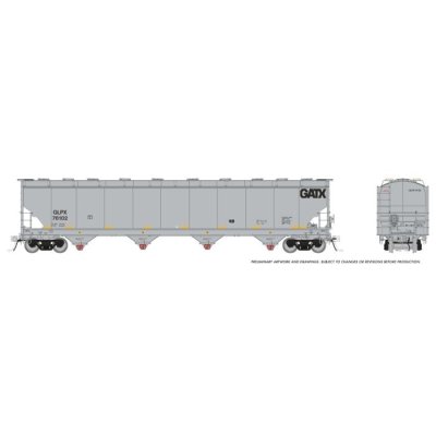 Rapido 136002 - HO Trinity 6221cuft Covered Hopper: GPLK (General American Marks): 6-Pack
