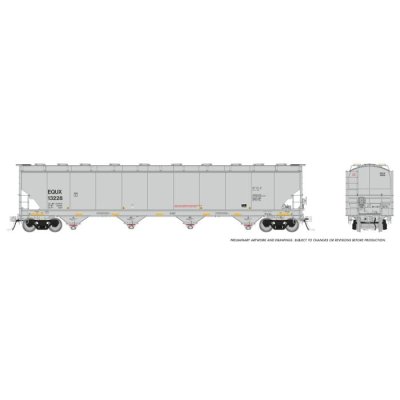 Rapido 136006 - HO Trinity 6241cuft Covered Hopper: EQUX (Equistar Chemicals): 6-Pack