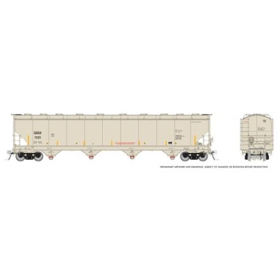 Rapido 136008 - HO Trinity 6241cuft Covered Hopper: GISX (INEOS Olefins & Polymers): 6-Pack