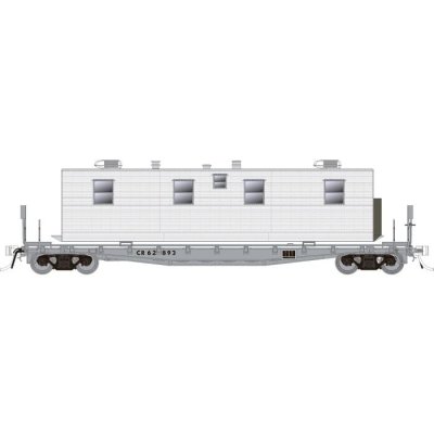 Rapido 138101-1 - HO F30A 50' Flat Car w/Camp Van: CR - MOW #62204