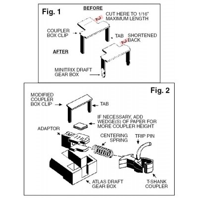 Micro Trains 001 44 000 - N Scale Locomotive Coupler Conversion Kits - Minitrix 0-6-0T Donkey (2 ...