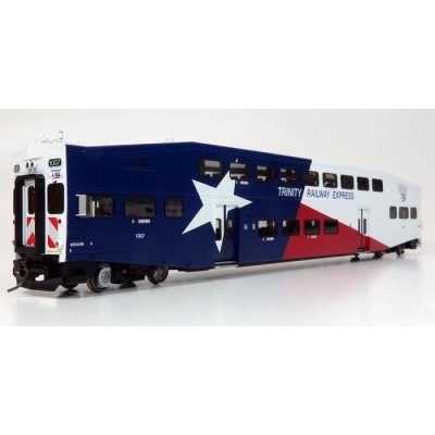 Rapido 146013 - HO BiLevel Commuter Car - TRE: Set #2 (Cab: 1009 Coaches: 1062, 1063)