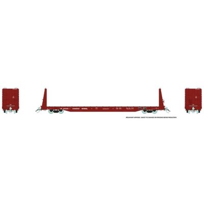 Rapido 147003-3 - HO National Steel Car Bulkhead Flatcar: CN - Mineral Brown: #620025