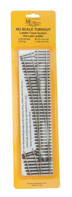 Micro Engineering 14718 - HO Code 83 Ladder Track System Turnout - #5e Left Hand Last Ladder