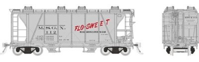 Rapido 149004-2 - HO Enterprise 2-Bay Covered Hopper - MSGX (Flo-Sweet) #118