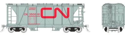Rapido 149009-4 - HO Enterprise 2-Bay Covered Hopper - Canadian National (Red Noodle) #350081