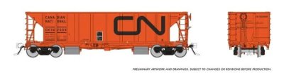 Rapido 158001 - HO NSC Ballast Hopper - Canadian National (Maintenance Scheme) (6pkg)