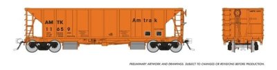 Rapido 158007-1 - HO NSC Ballast Hopper - Amtrak #11605