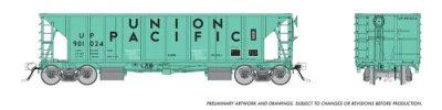 Rapido 158011-6 - HO NSC Ballast Hopper - Union Pacific (Early) #901144