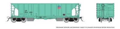 Rapido 158012-3 - HO NSC Ballast Hopper - Union Pacific (Late) #919112