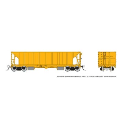 Rapido 158098 - HO NSC Ballast Car: Yellow, Unlettered - Single Car