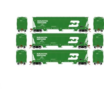 Athearn Genesis G15821 - HO ACF 4600 3-Bay Centerflow Hopper - Burlington Northern (3 pkg) #1