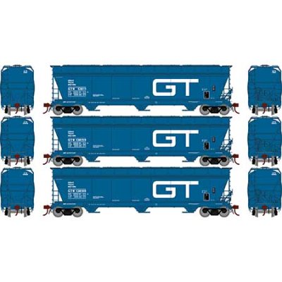 Athearn Genesis G15847 - HO ACF 4600 3-Bay Centerflow Hopper - Grand Trunk (3 pkg) #1