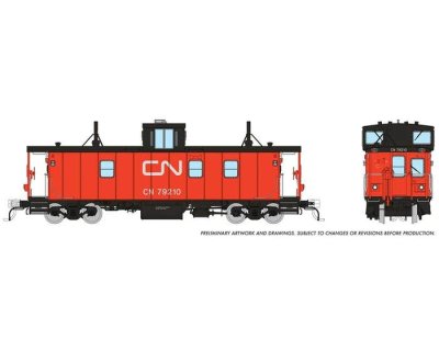 Rapido 606-166011 - HO Hawker-Siddeley Van - Caboose - Canadian National - Late - (Black Steps) -...