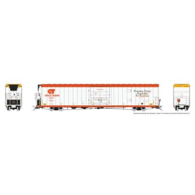 Rapido 167502 - HO Greenbrier 72ft IL 7780 Reefer - Sound - Cyro-Trans (CRYX / Yellow End) - 6 Pa...