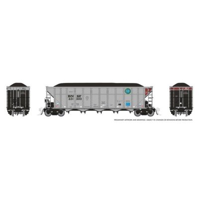 Rapido 169044 - HO AutoFlood III Coal Hopper: BNSF - Circle Cross: 6-Pack #3