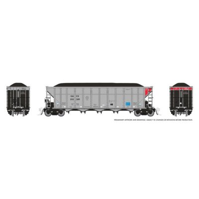 Rapido 169051-2 - HO AutoFlood III Coal Hopper: GACX #3: #010376