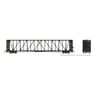 Rapido 174012-3 - HO Scale - New Run - NSC Centerbeam Flatcar: Norfolk Southern - Black / Patchou...