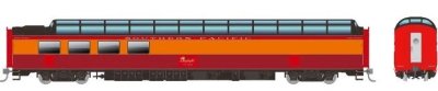 Rapido 175002 - HO SP 3/4 Dome-Lounge w/Fluted Sides - Southern Pacific (Daylight) #3605