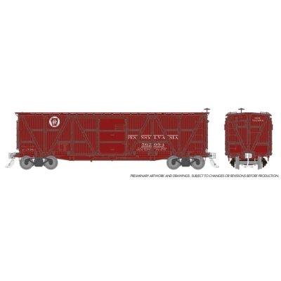 Rapido 177006-3 - HO PRR X23 Boxcar: PRR - Circle Keystone #2: Single Car #532886