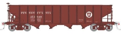Rapido 178002 - HO H21A 4-Bay Hopper - AB Brakes - Pennsylvania (PRR Red, Circle Keystone) (6pkg)...