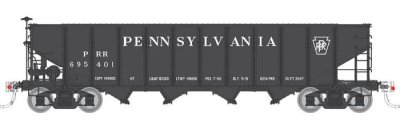 Rapido 178009-2 - HO H21A 4-Bay Hopper - Pennsylvania (PRR Black, Plain Keystone) #695513