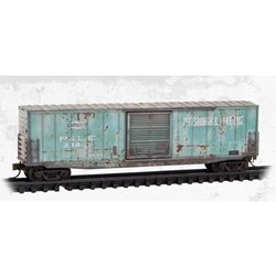 Atlas 180144470 - N SCALE MICRO-TRAINS 50' SINGLE DOOR BOX CAR WEATHERED PITTSBURGH & LAKE ERIE #...