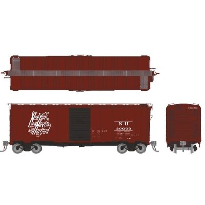 Rapido 181005-3 - HO 1937 AAR 40' Boxcar - Round corner: NH - Script: Single Car #30042