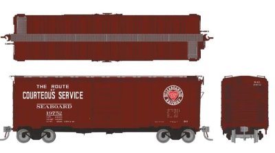 Rapido 181008-2 - HO 1937 AAR 40Ft Boxcar - Round Corner Ends - Seaboard Air Line #19746