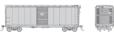 Rapido 181099 - HO 1937 AAR 40Ft Boxcar - Round Corner Ends - Undecorated Car