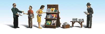 Woodland Scenics 1906 - HO Newsstand (Includes 4 Figures)