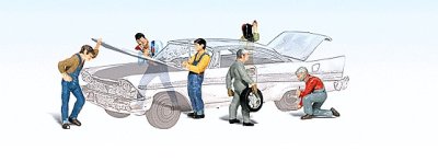 Woodland Scenics 1914 HO Auto Mechanics - Figures 6pk