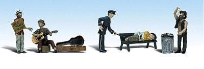 Woodland Scenics 1916 HO Park Bums - Figures 5pk