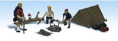 Woodland Scenics 1917 HO Campers - Scenic Accents(R) -- With Tent & Accessories