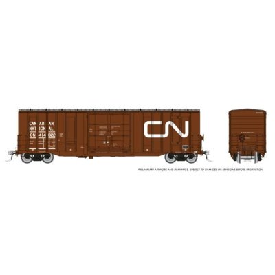 Rapido 1131001-3 - HO Trenton Works 5277cuft boxcar: CN - As-Delivered: Single Car #1: #414172
