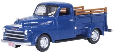 Oxford Diecast 87DP48006 - HO 1948 Dodge B-1B Pickup Truck - Assembled -- Waterway Blue