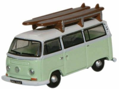 Oxford Diecast NVW007 - N Scale 1960s Volkswagen Passenger Van w/Surfboard Roof Rack - Assembled ...