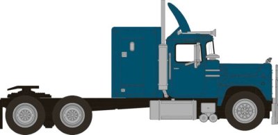 Brekina 85802 - HO 1970 RS 700 Sleeper-Cab Semi Tractor - Assembled - Blue