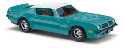 Busch 41714 - HO 1974 Pontiac Firebird Trans Am - Dark Turquoise, White