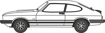 Oxford Diecast NCAP003 - N Scale 1978 Ford Capri Mk III - Assembled -- Diamond White