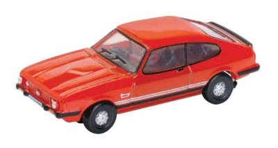 Oxford Diecast NCAP004 - N Scale 1978 Ford Capri Mk III - Assembled -- Sebring Red