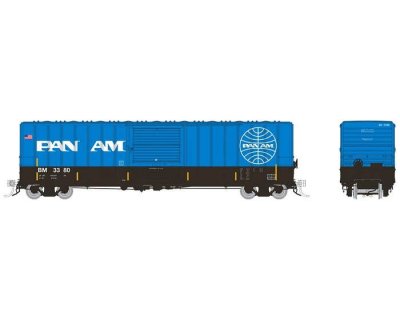 Rapido 198002-3 HO PC&F 5241 CUFT -  Boxcar - Pan Am - (B&M) - Single Car #3303
